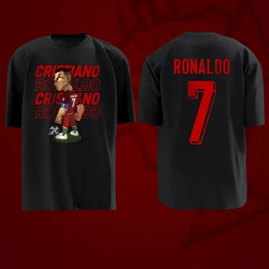 Legendary No.7 Graphic Tee – 96% Cotton Oversized Football Streetwear