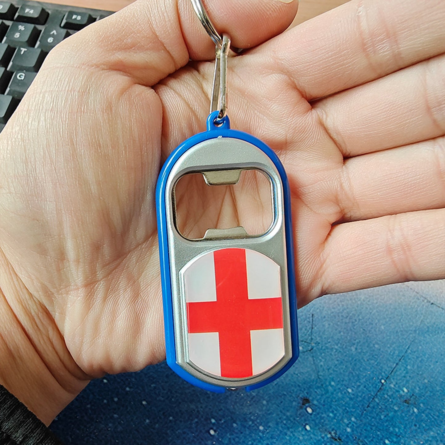 World Cup Theme Bottle Opener | Portable Metal Beer Opener for Football Fans & Game Day