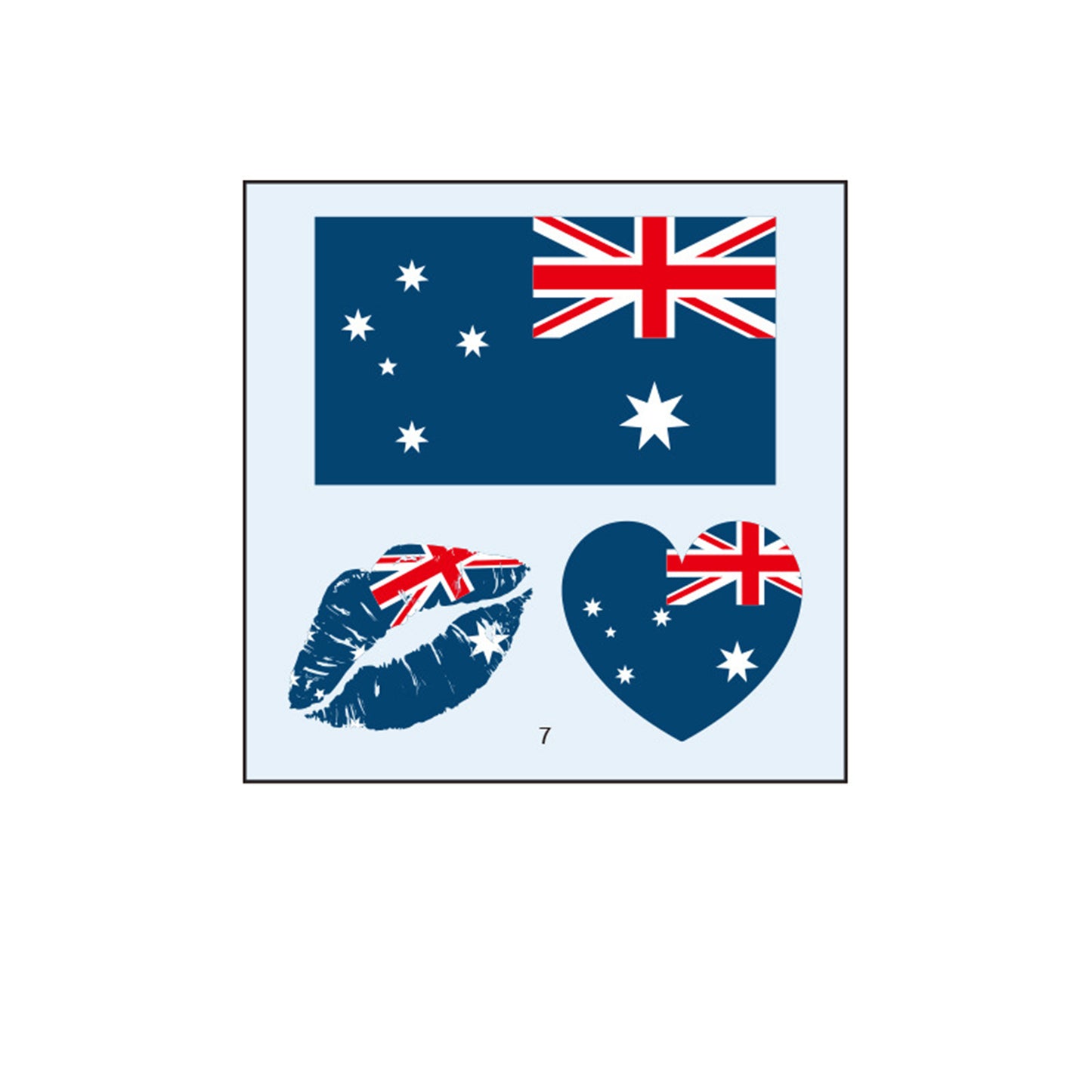 50PCS Premium National Flag Temporary Tattoos | 60x60mm Waterproof Fan Face Stickers