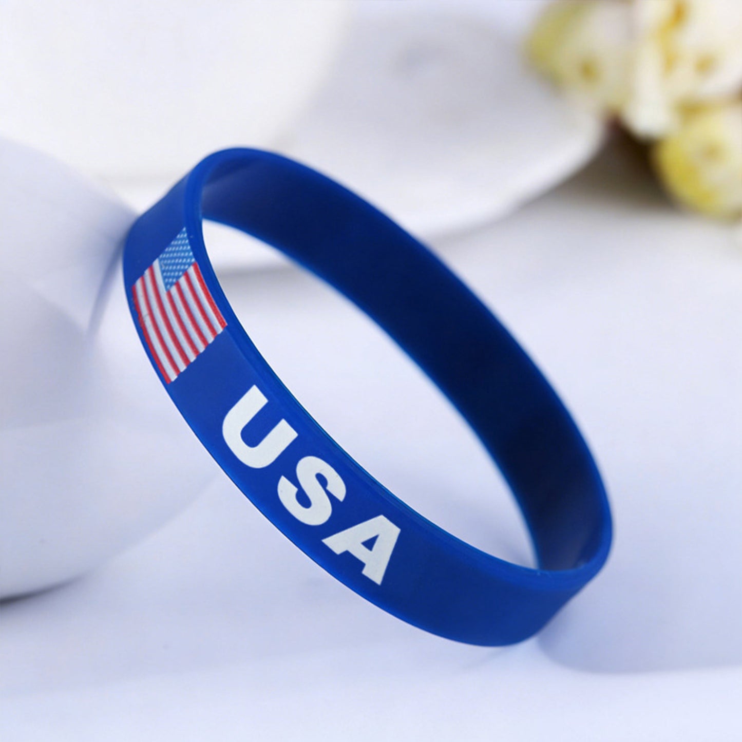 National Flag Silicone Wristband | Premium Embossed Team Colors Bracelet