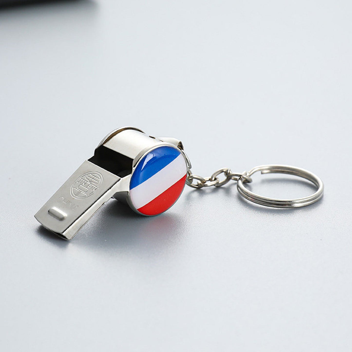National Flag Cheering Whistle | Loud Metal Noise Maker for Sports Fans