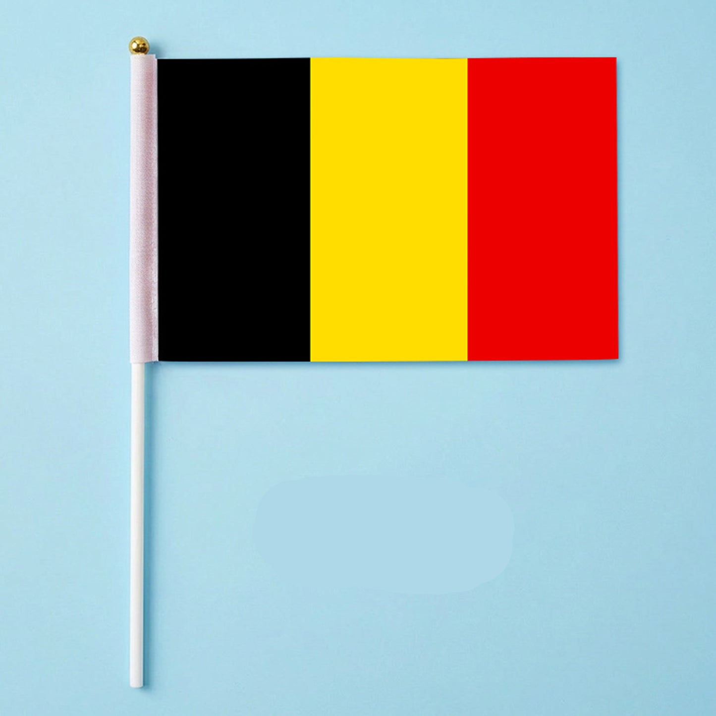 Handheld National Flag with Stick | Small Cheering Banner for Football Fans & World Cup Support (14x21cm)