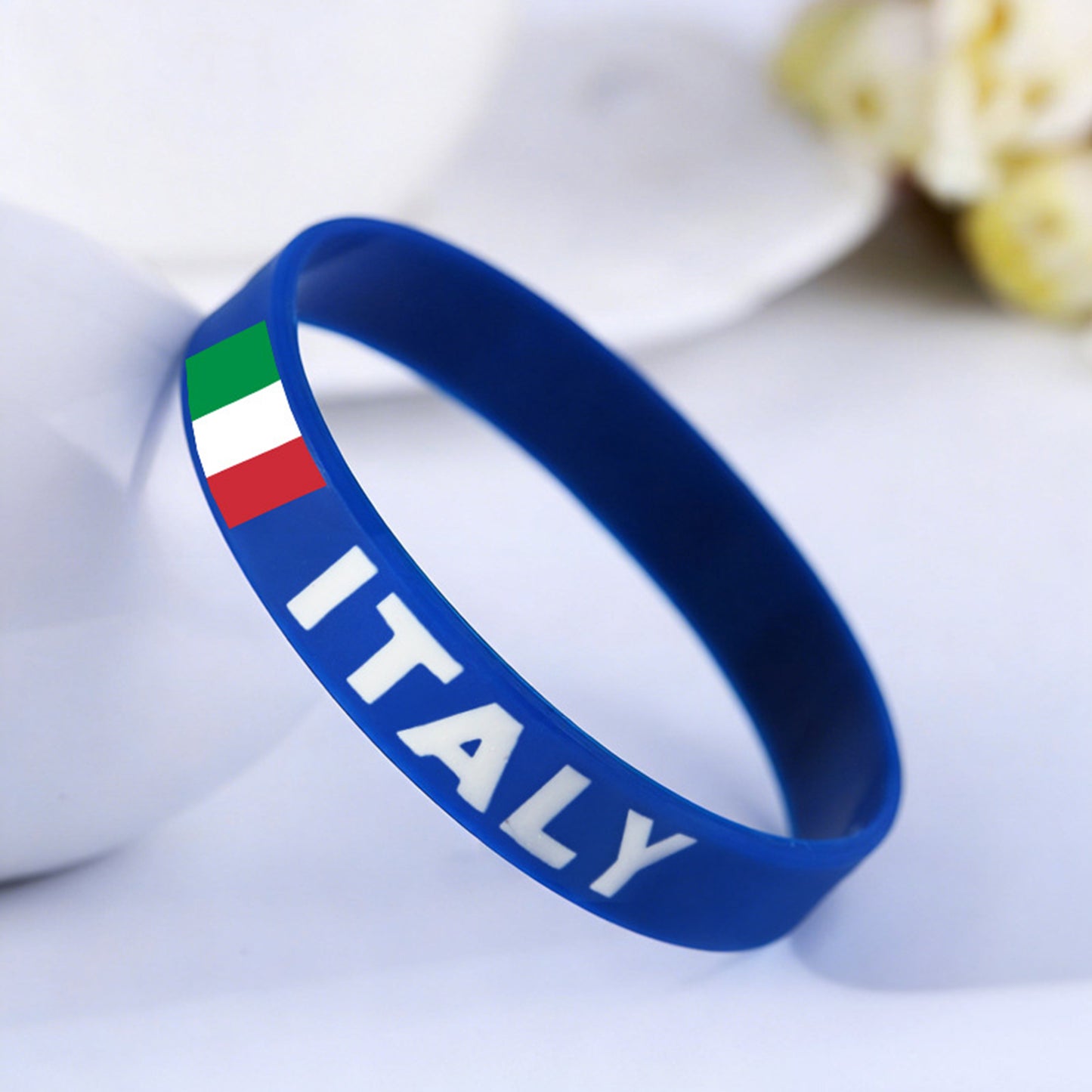 National Flag Silicone Wristband | Premium Embossed Team Colors Bracelet