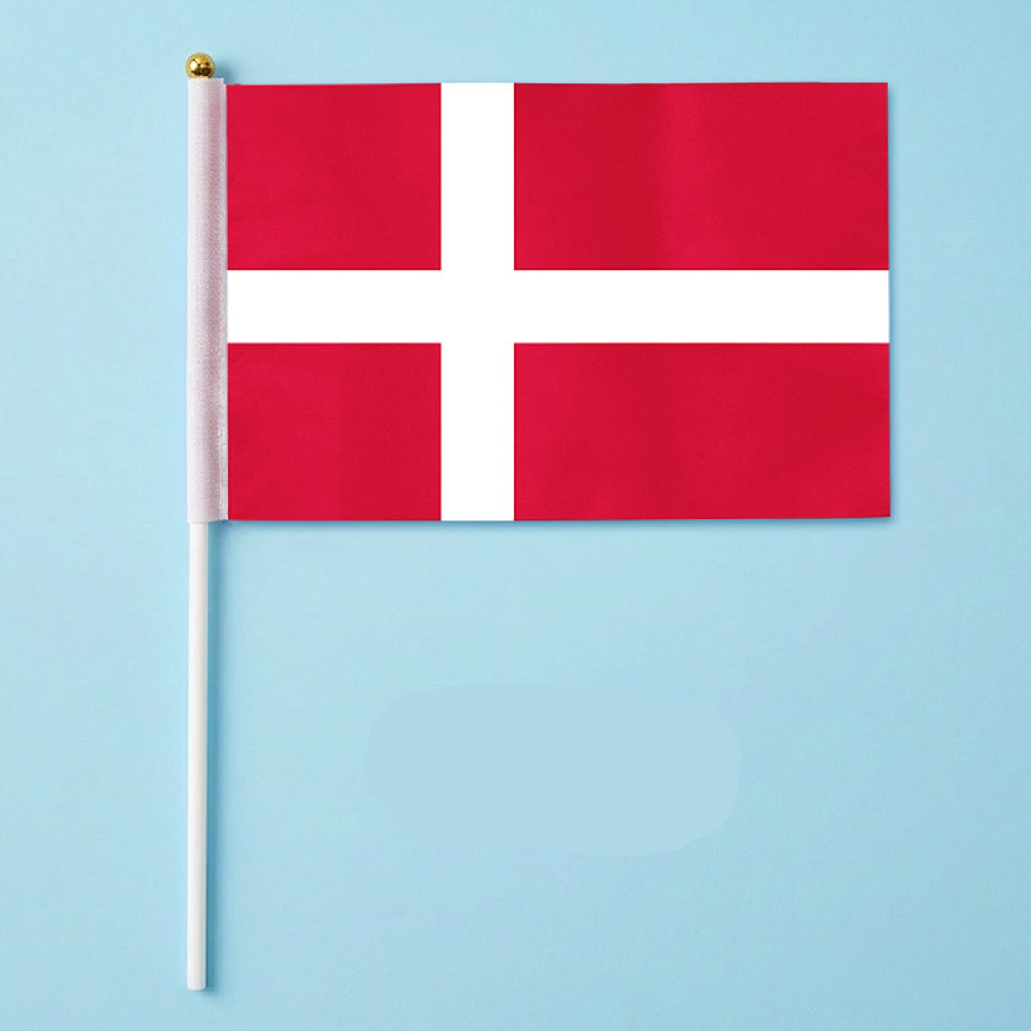 Handheld National Flag with Stick | Small Cheering Banner for Football Fans & World Cup Support (14x21cm)