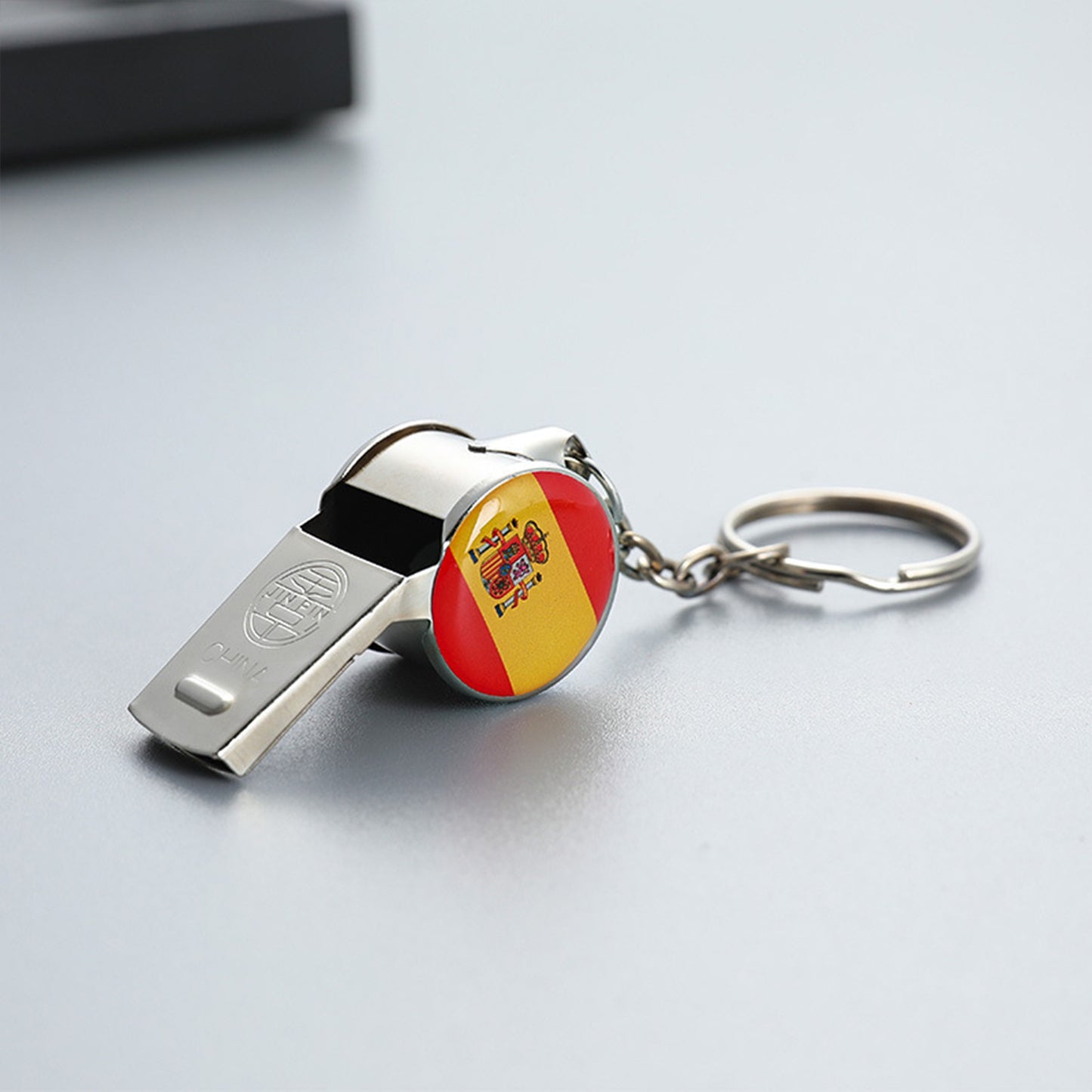 National Flag Cheering Whistle | Loud Metal Noise Maker for Sports Fans