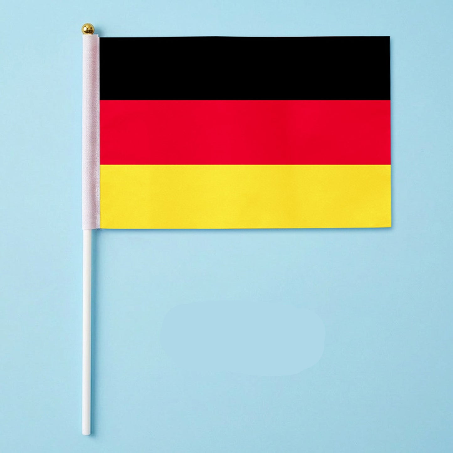 Handheld National Flag with Stick | Small Cheering Banner for Football Fans & World Cup Support (14x21cm)
