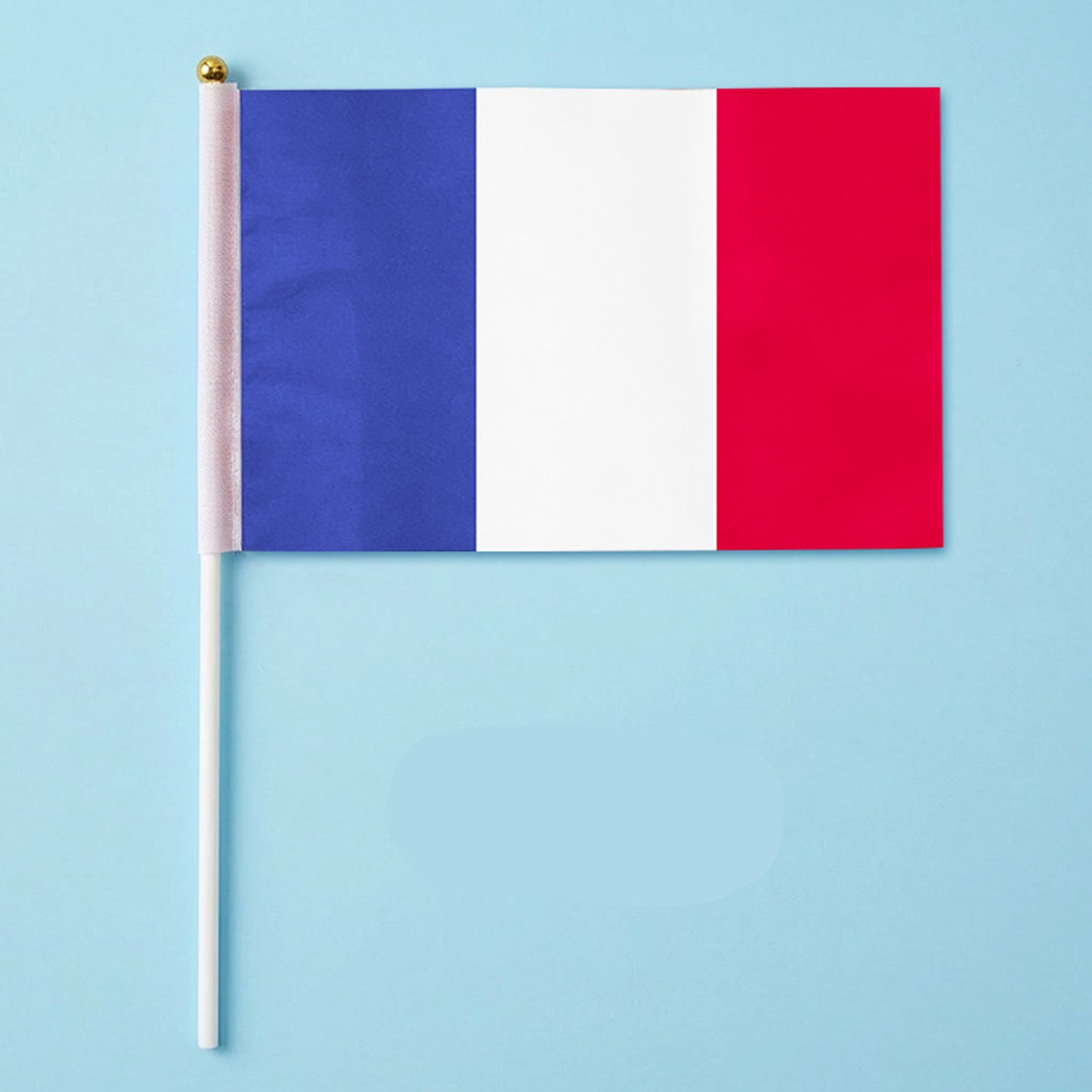 Handheld National Flag with Stick | Small Cheering Banner for Football Fans & World Cup Support (14x21cm)