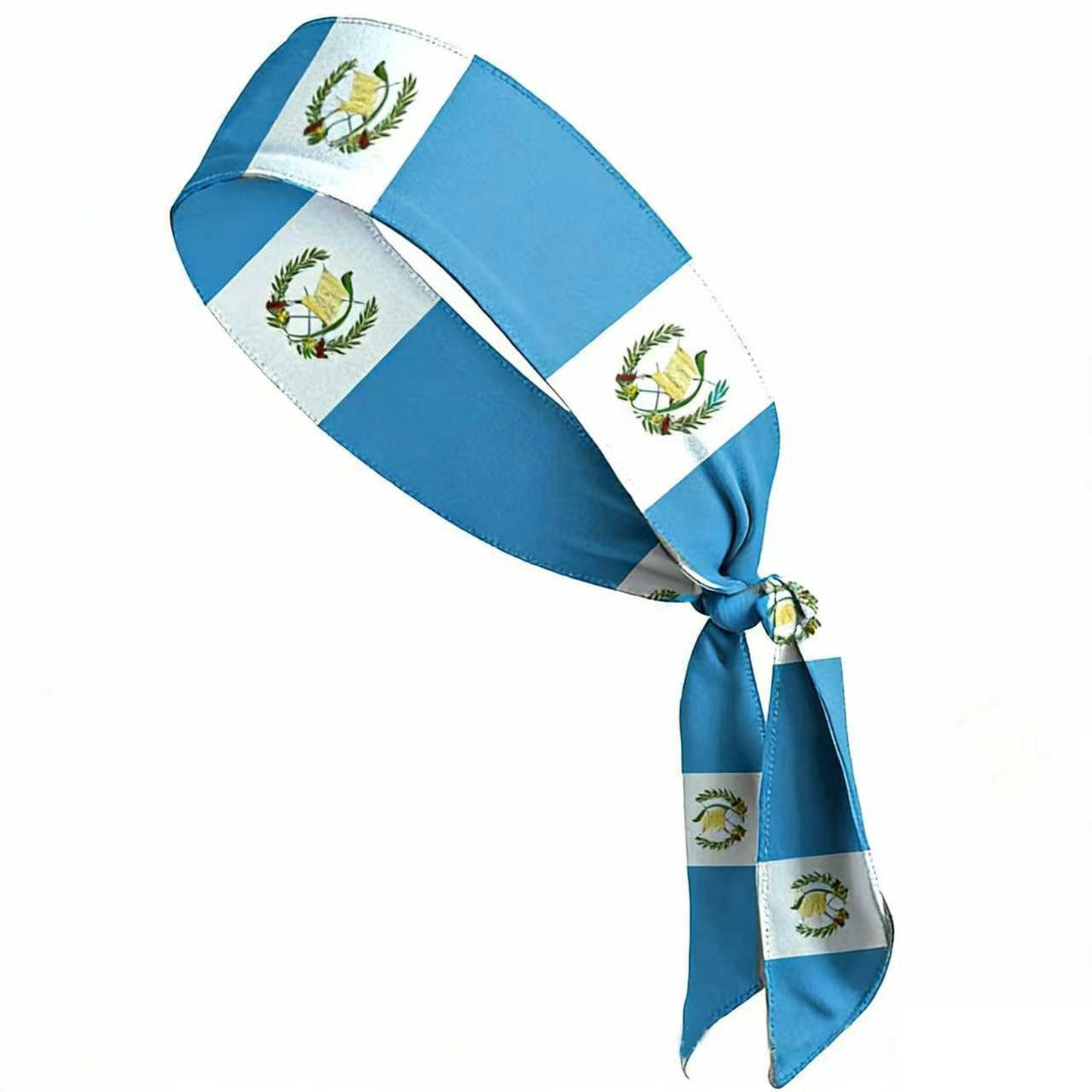 Argentina Flag Headband | "Sun of May" Sky Blue & White Striped Fan Bandana