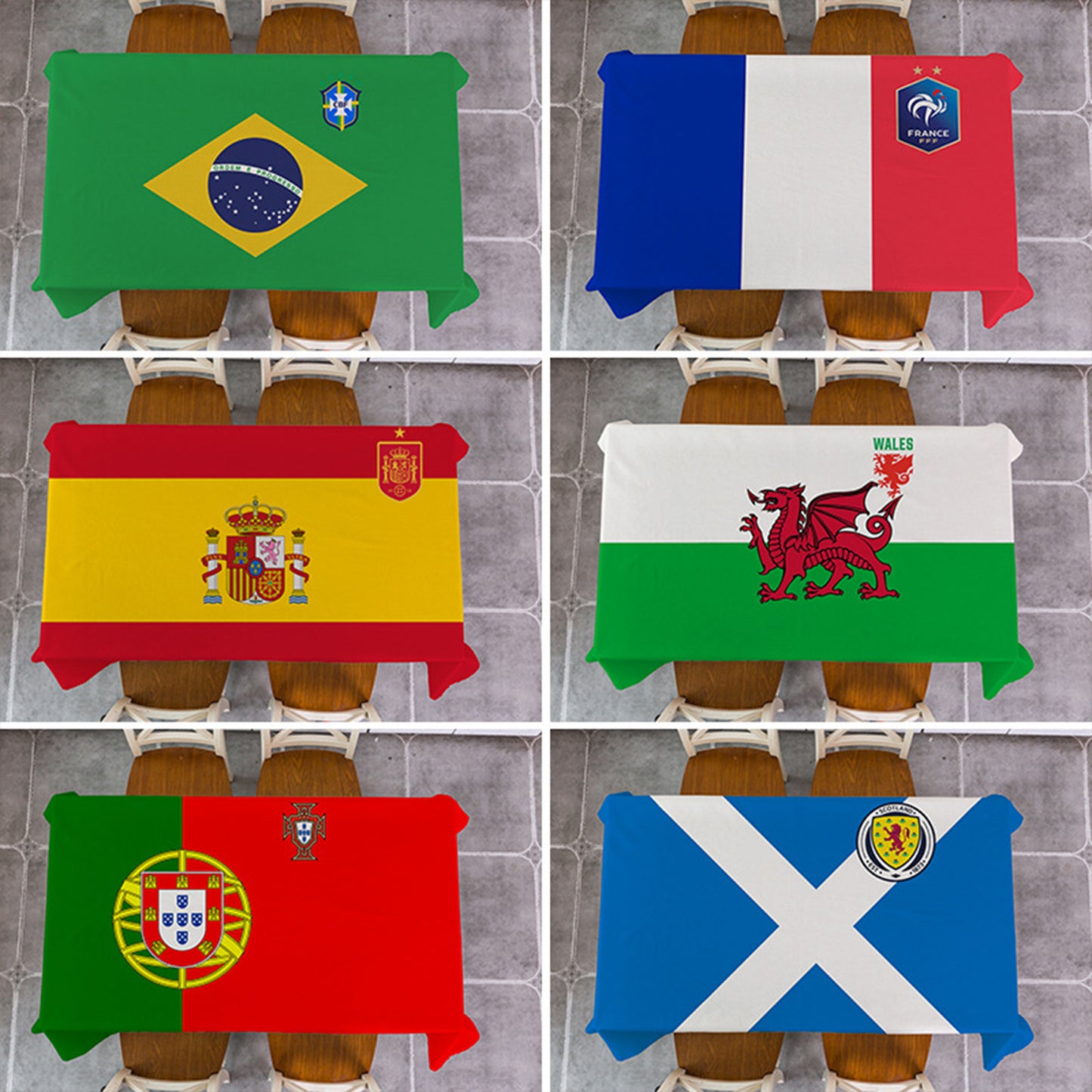 National Flag Banner & Tablecloth | Large Cheering Flag for Stadiums & Heavy-Duty Table Cover for Parties