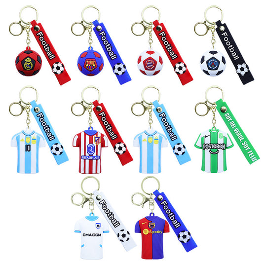 【Free Gift】3D Silicone Football Jersey & Ball Keychains