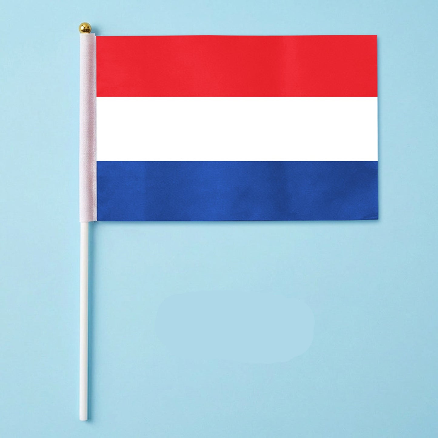 Handheld National Flag with Stick | Small Cheering Banner for Football Fans & World Cup Support (14x21cm)
