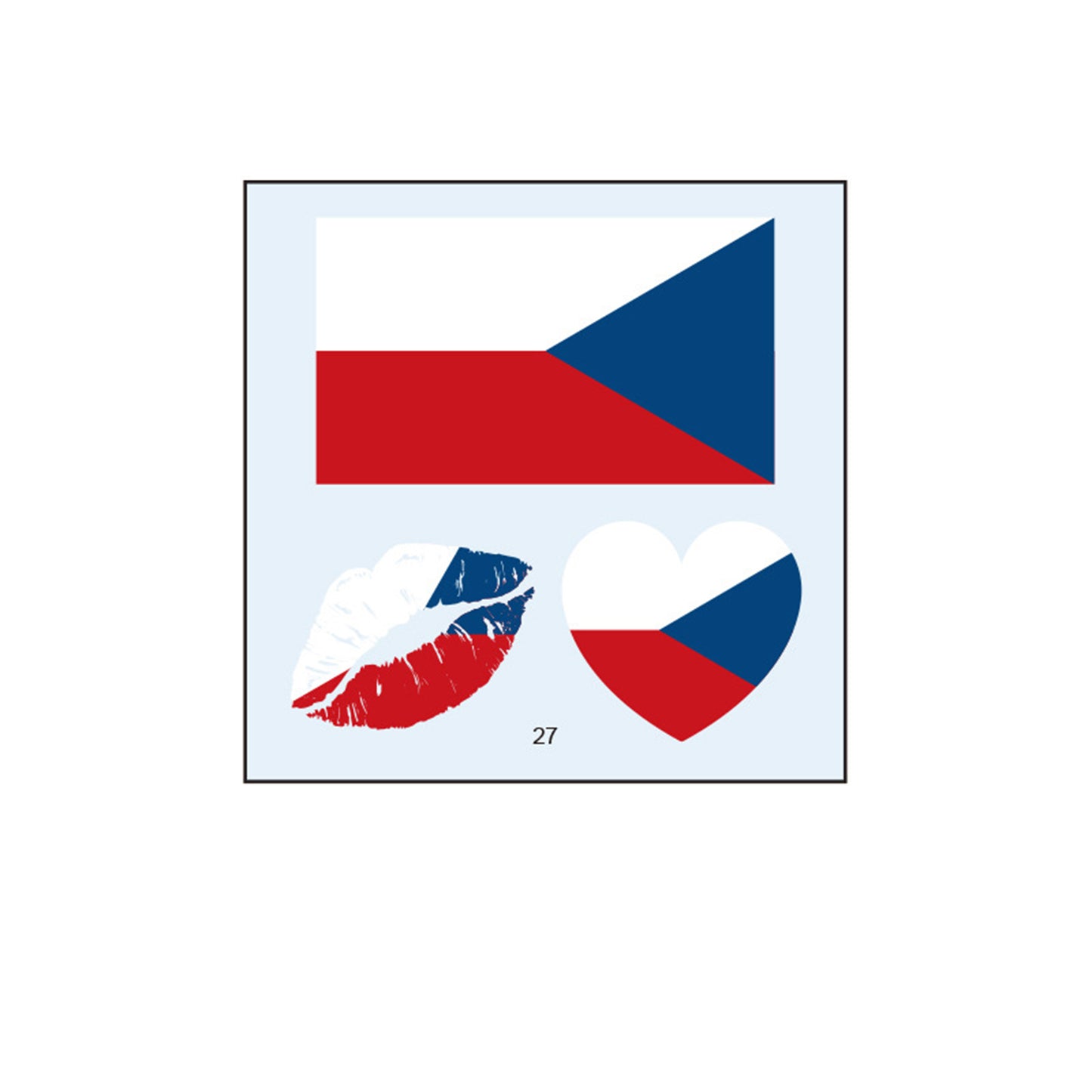 50PCS Premium National Flag Temporary Tattoos | 60x60mm Waterproof Fan Face Stickers