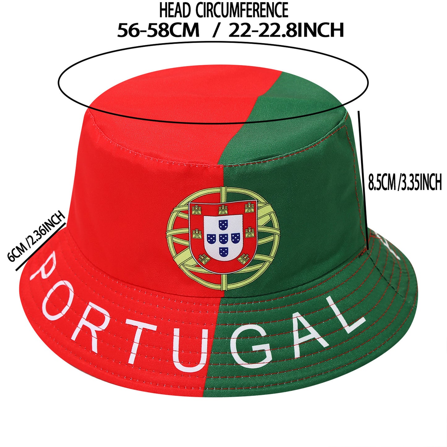 National Team Bucket Hat | Reversible Sun Protection Fisherman Cap for Soccer Fans & Outdoor Events