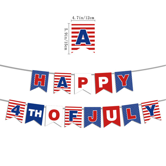 Happy 4th of July Banner & Balloon Kit | Complete USA Independence Day Party Decoration Set