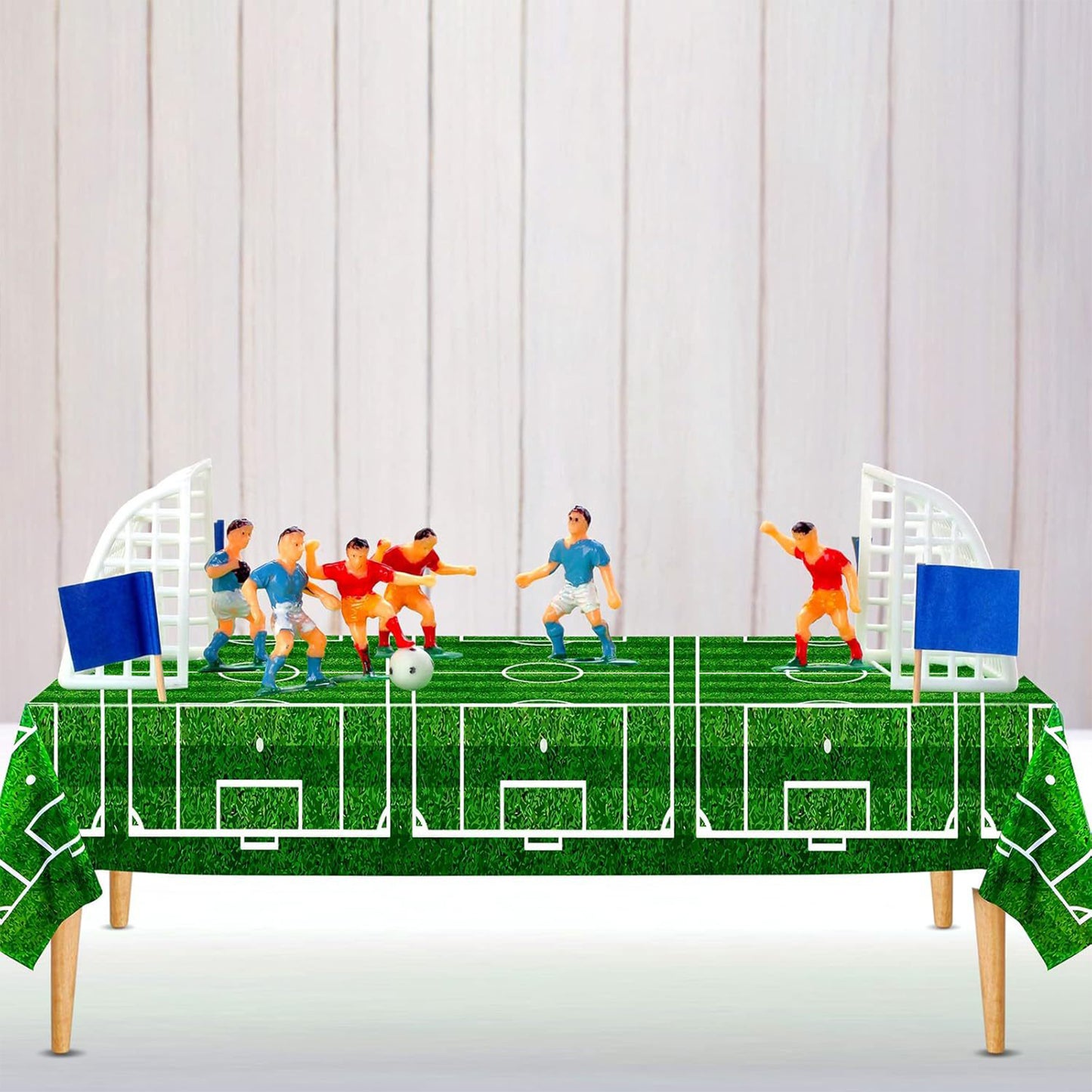 Soccer Ball Print Disposable Tablecloth | Large Waterproof Table Cover for World Cup & Sports Parties