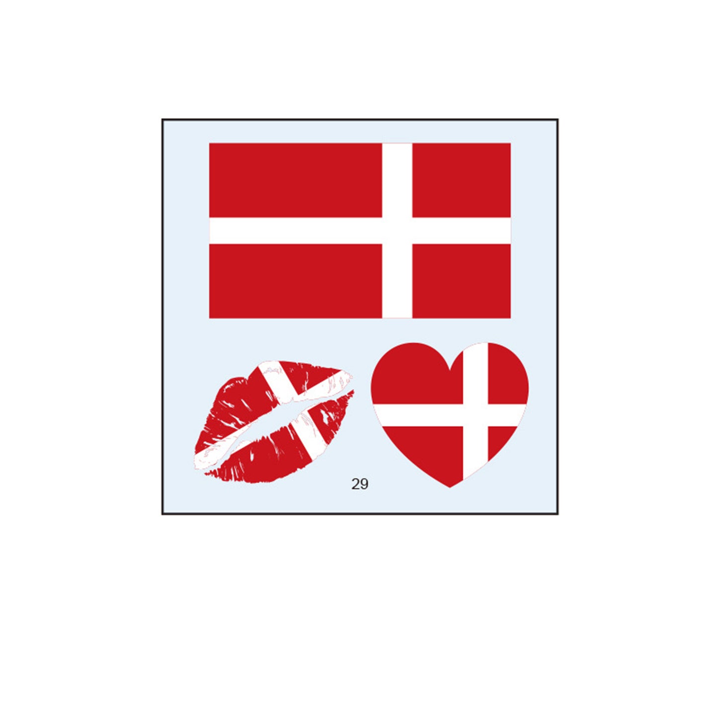 50PCS Premium National Flag Temporary Tattoos | 60x60mm Waterproof Fan Face Stickers