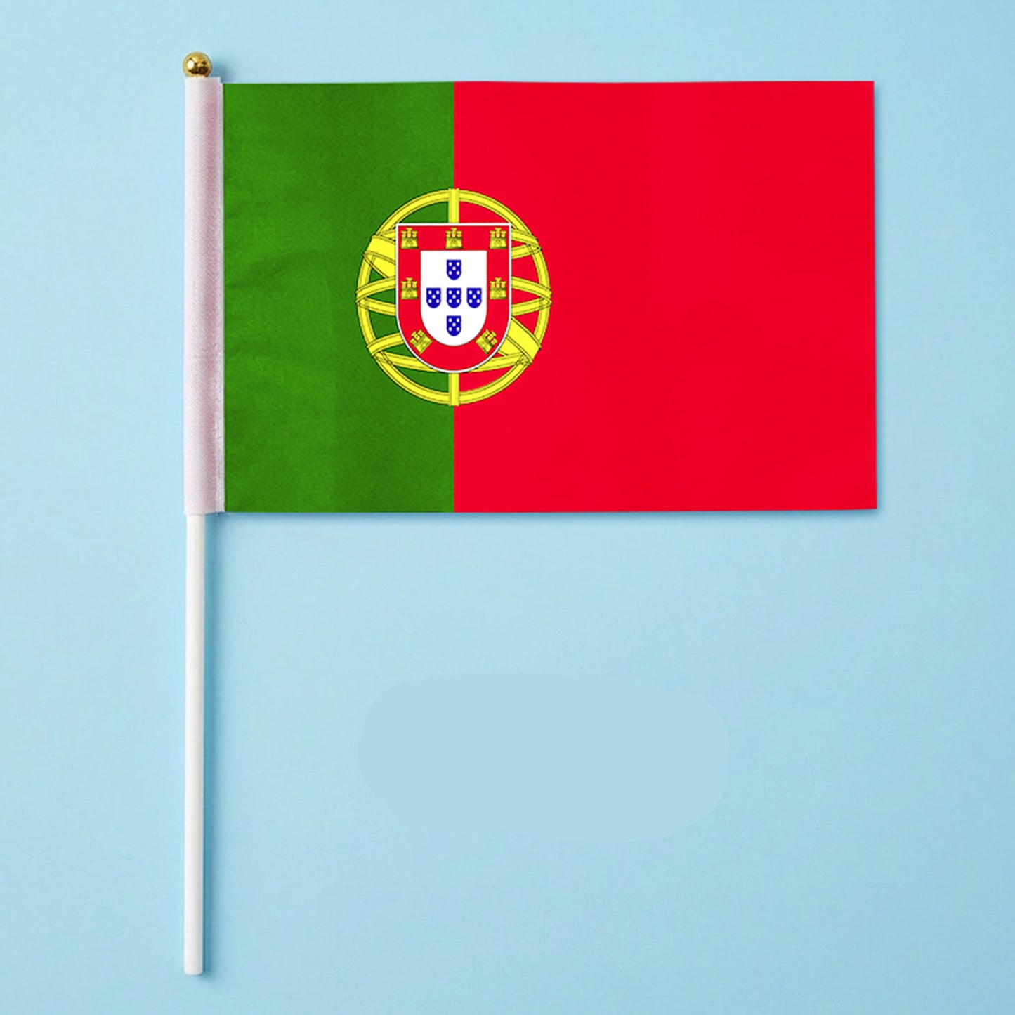 Handheld National Flag with Stick | Small Cheering Banner for Football Fans & World Cup Support (14x21cm)