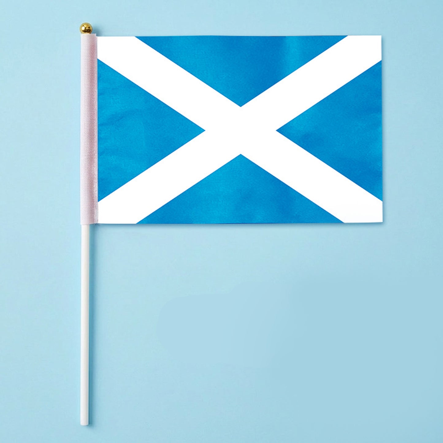 Handheld National Flag with Stick | Small Cheering Banner for Football Fans & World Cup Support (14x21cm)