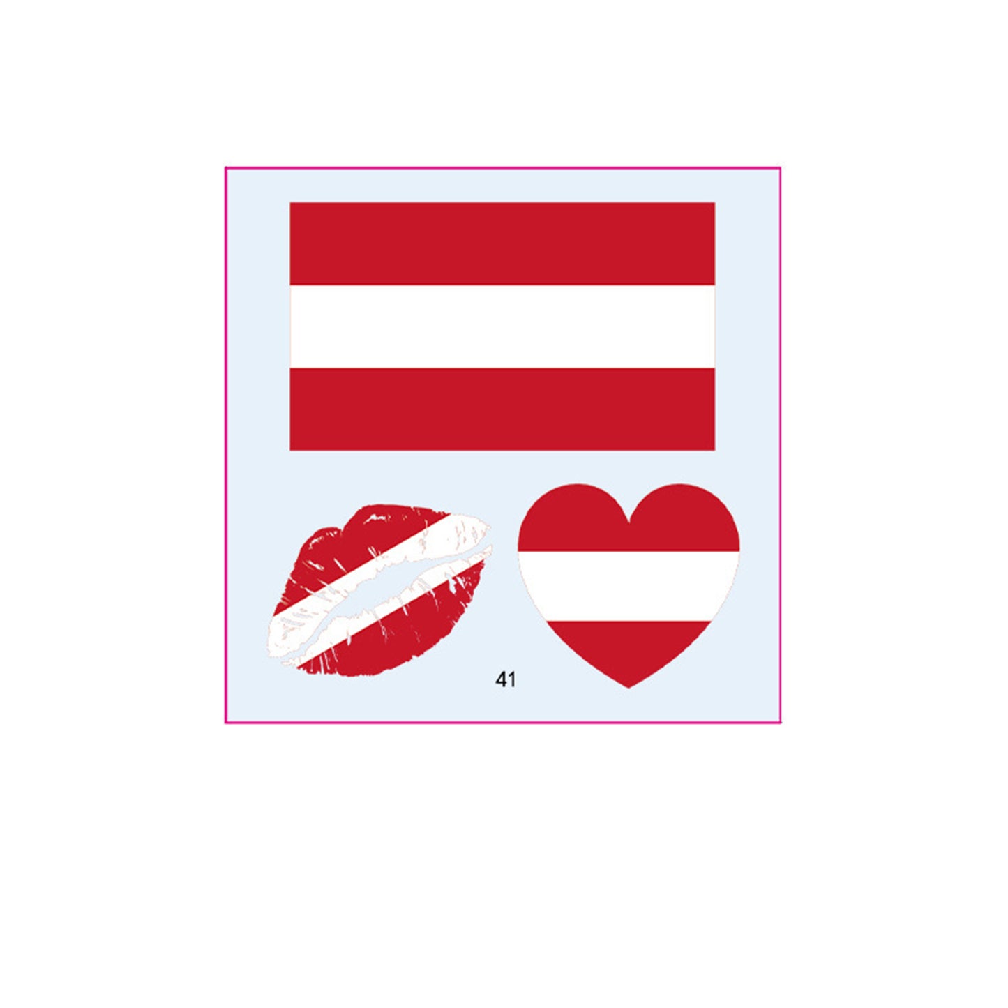 50PCS Premium National Flag Temporary Tattoos | 60x60mm Waterproof Fan Face Stickers