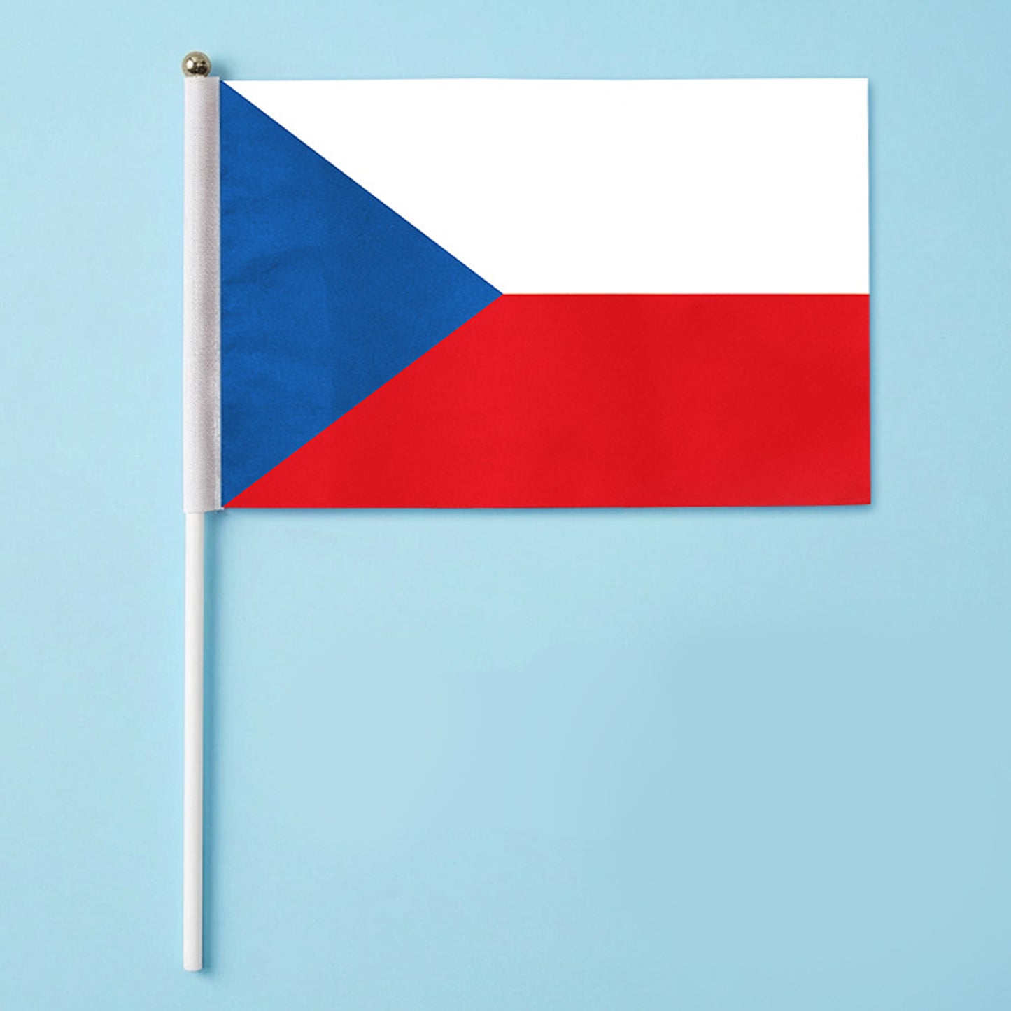 Handheld National Flag with Stick | Small Cheering Banner for Football Fans & World Cup Support (14x21cm)