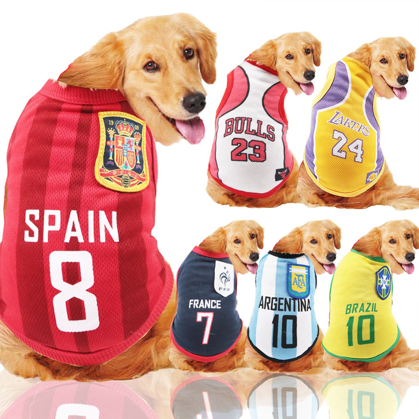 Dog Jersey | Breathable National Team Pet Shirt for Dogs