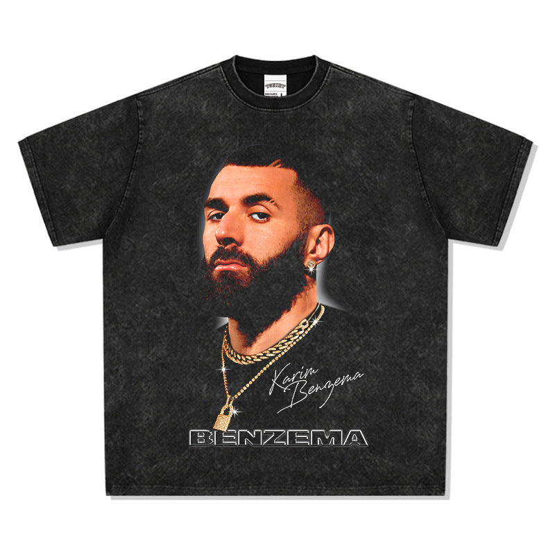 Creative Character Graphic T-Shirt – 300G Heavyweight Cotton Oversized Streetwear Tee