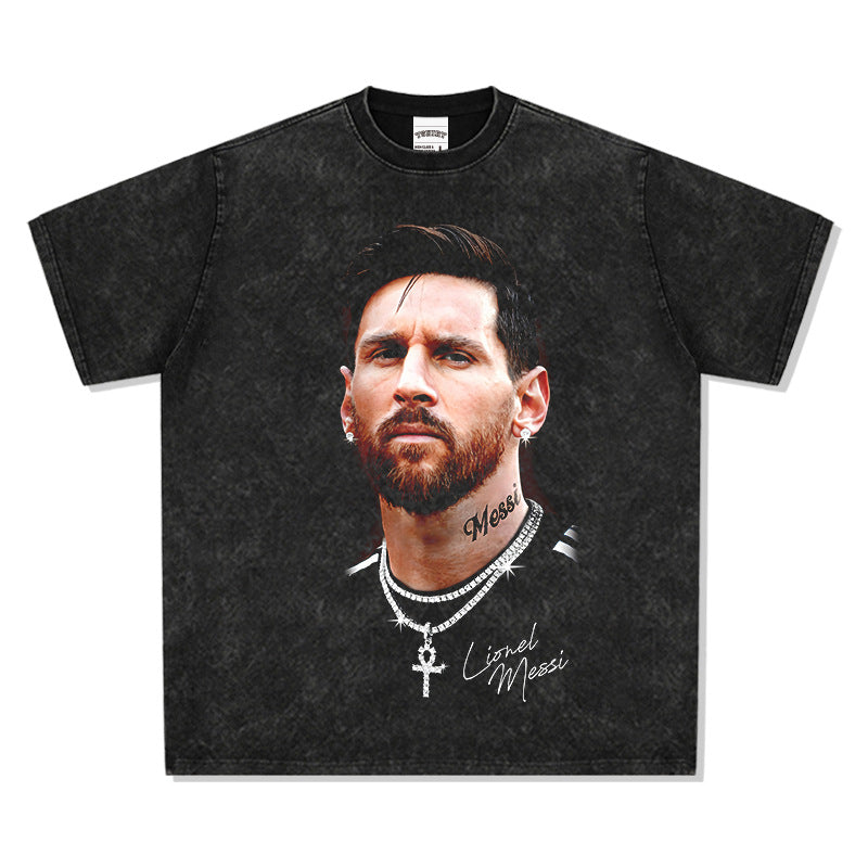 Creative Character Graphic T-Shirt – 300G Heavyweight Cotton Oversized Streetwear Tee