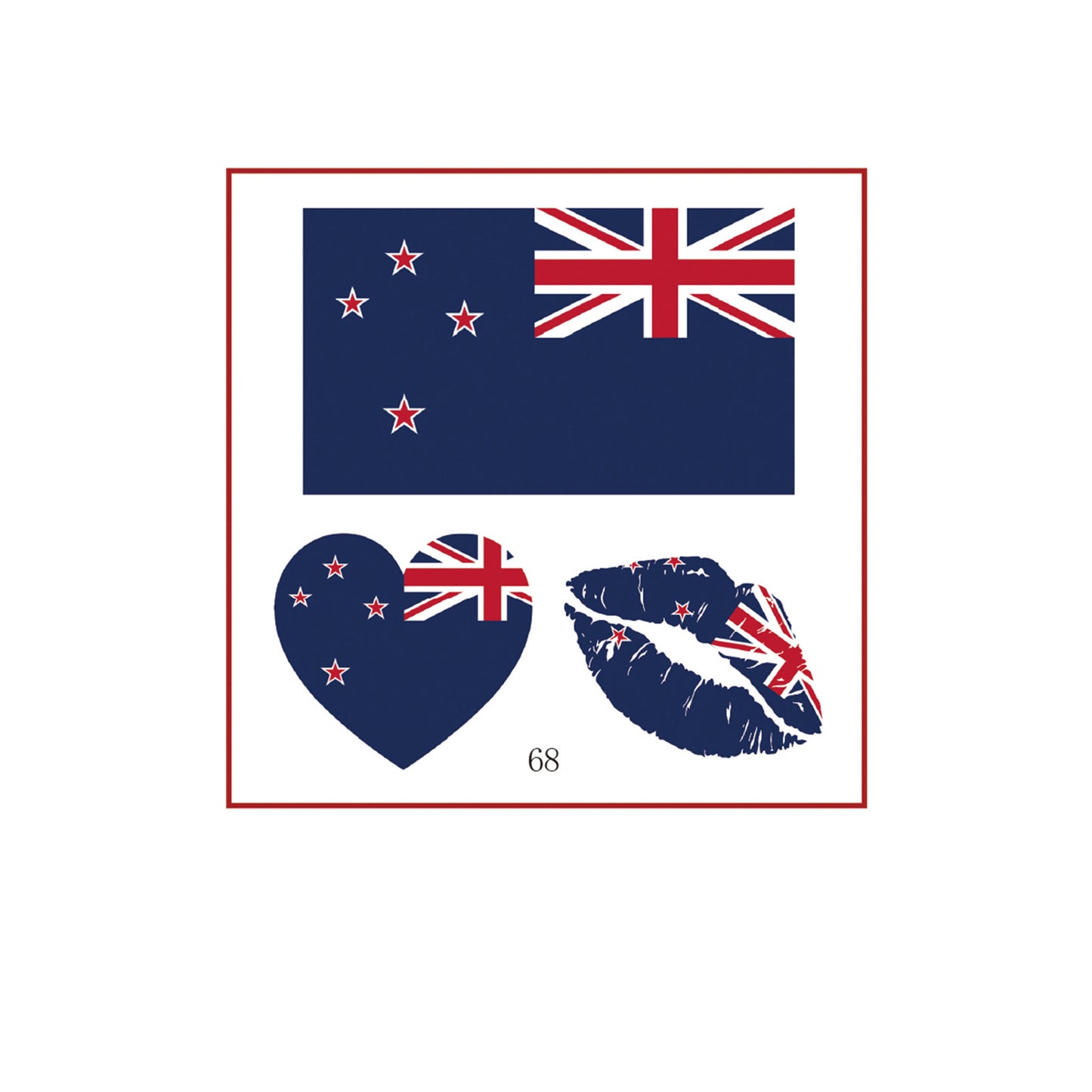 50PCS Premium National Flag Temporary Tattoos | 60x60mm Waterproof Fan Face Stickers