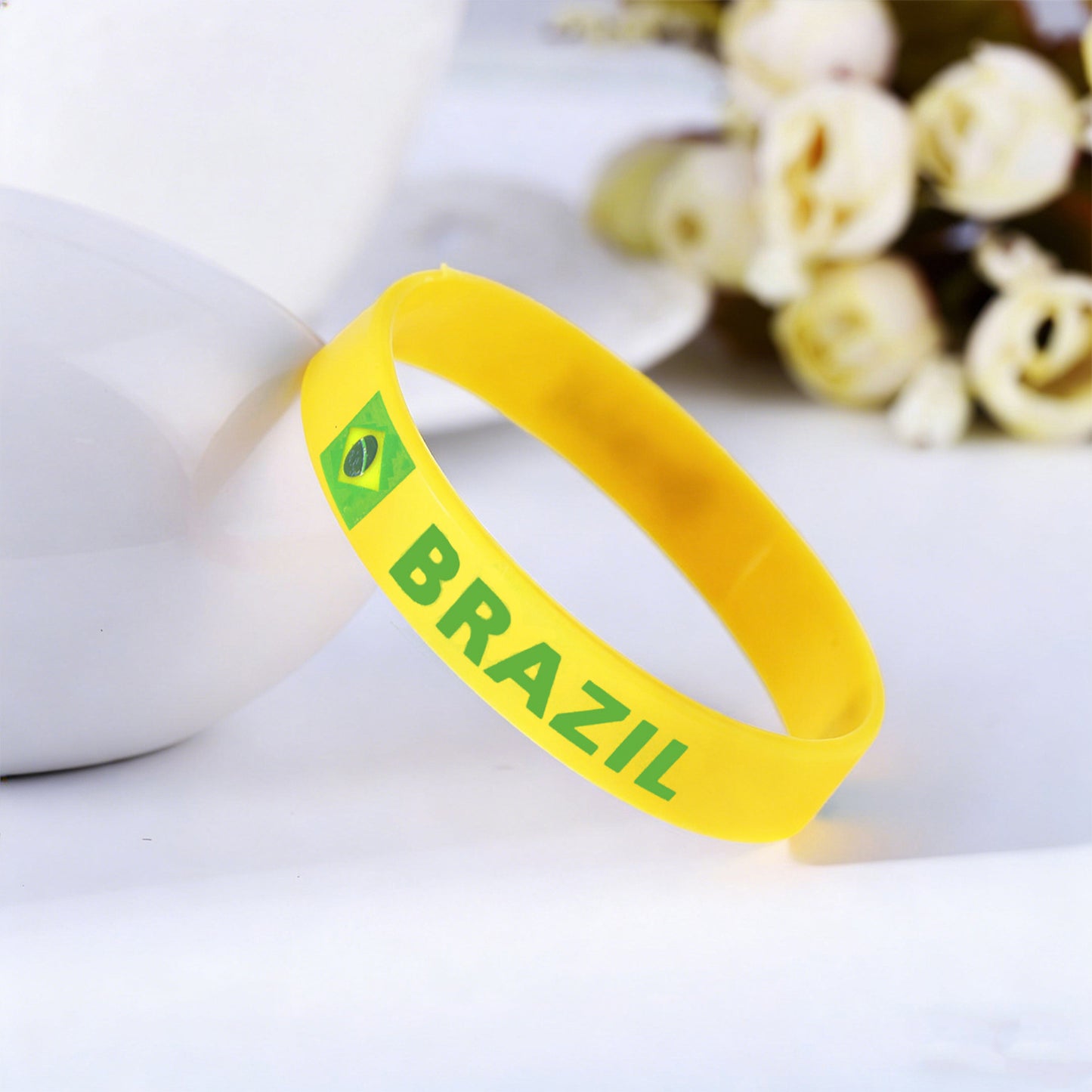 National Flag Silicone Wristband | Premium Embossed Team Colors Bracelet