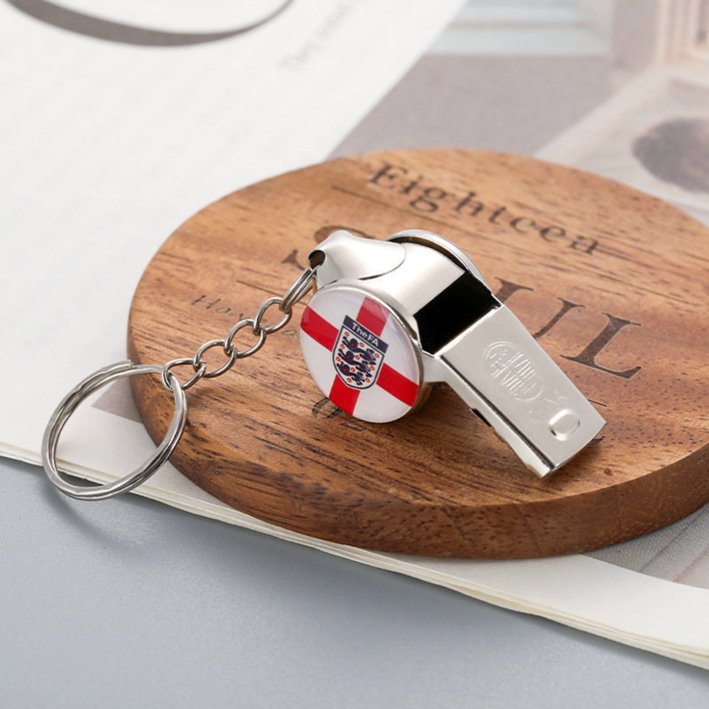 National Flag Cheering Whistle | Loud Metal Noise Maker for Sports Fans