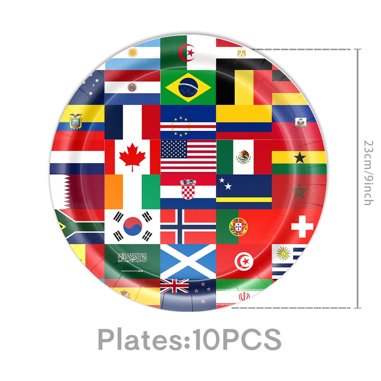 World Cup 2026 Party Tableware Set | Soccer Disposable Kit for 10 Guests