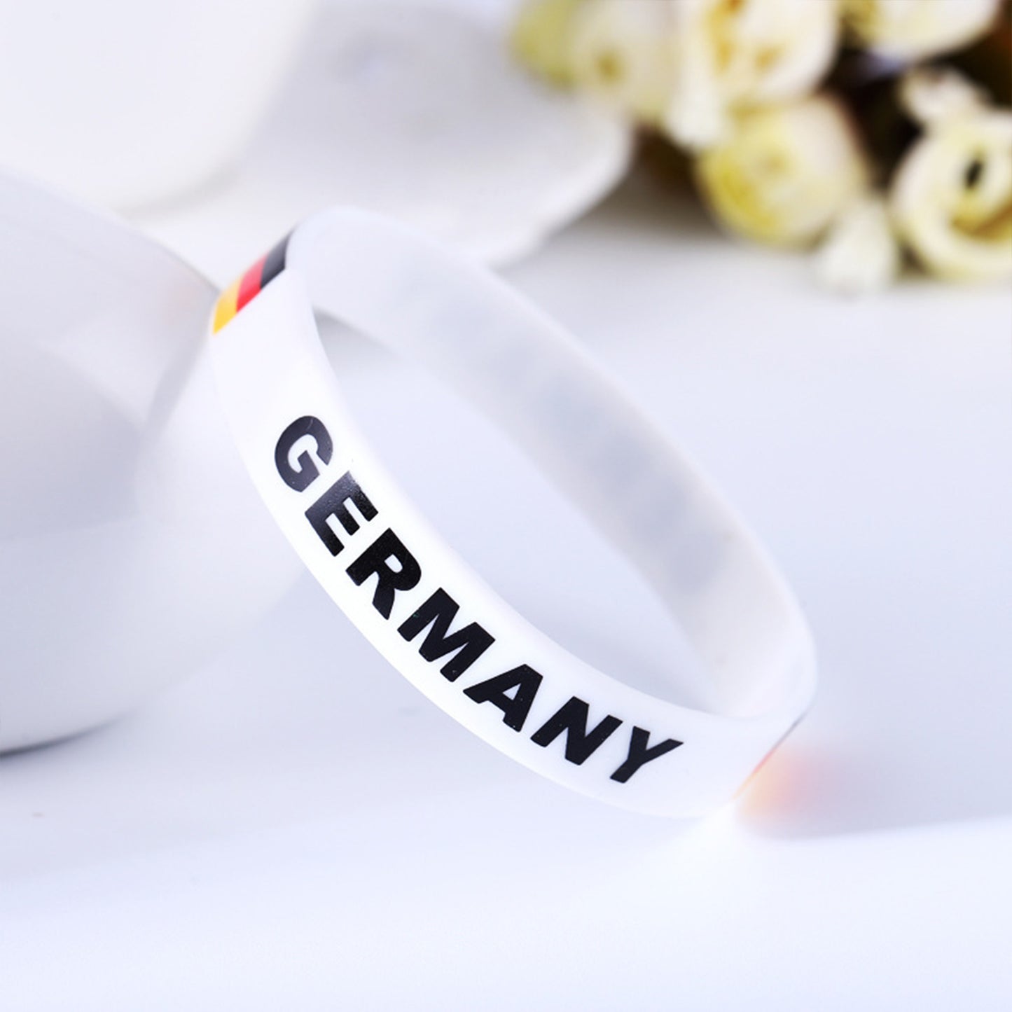 National Flag Silicone Wristband | Premium Embossed Team Colors Bracelet