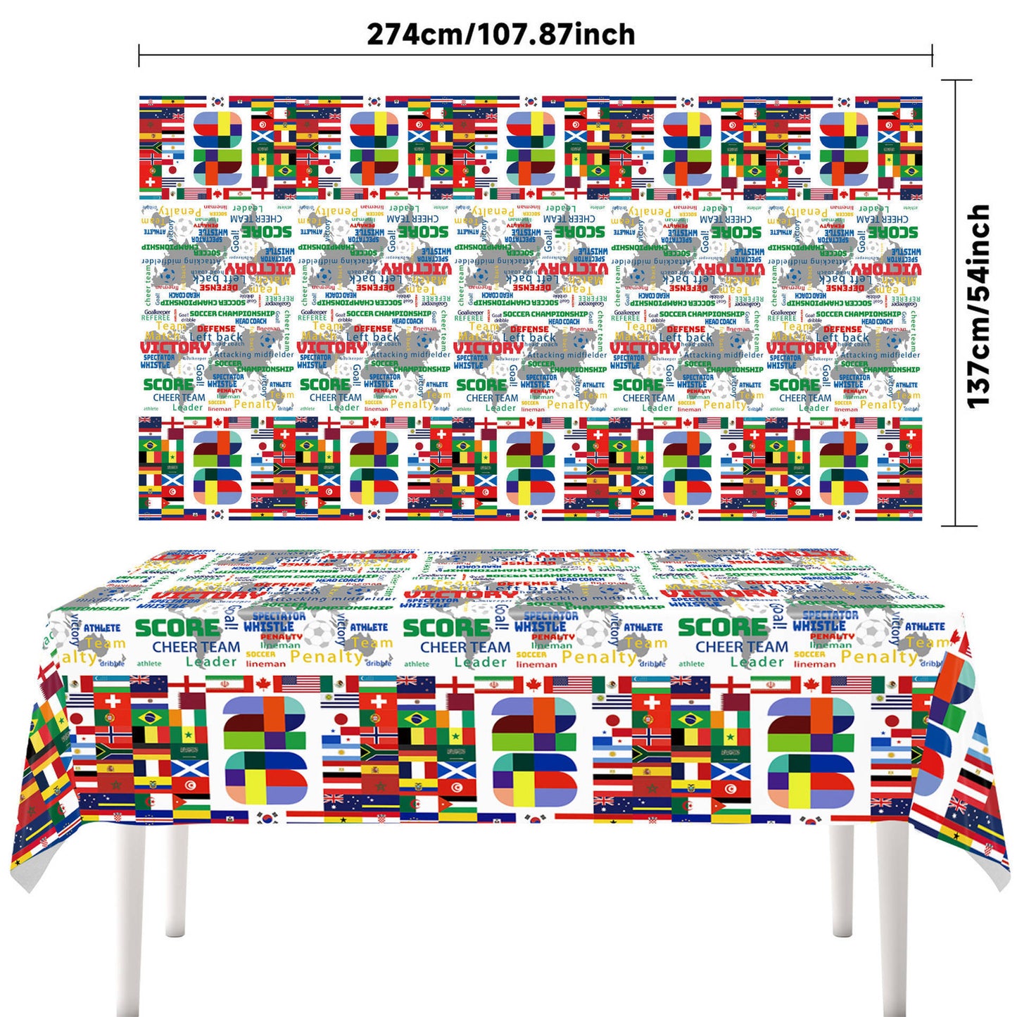 World Cup 2026 Party Tableware Set | Soccer Disposable Kit for 10 Guests
