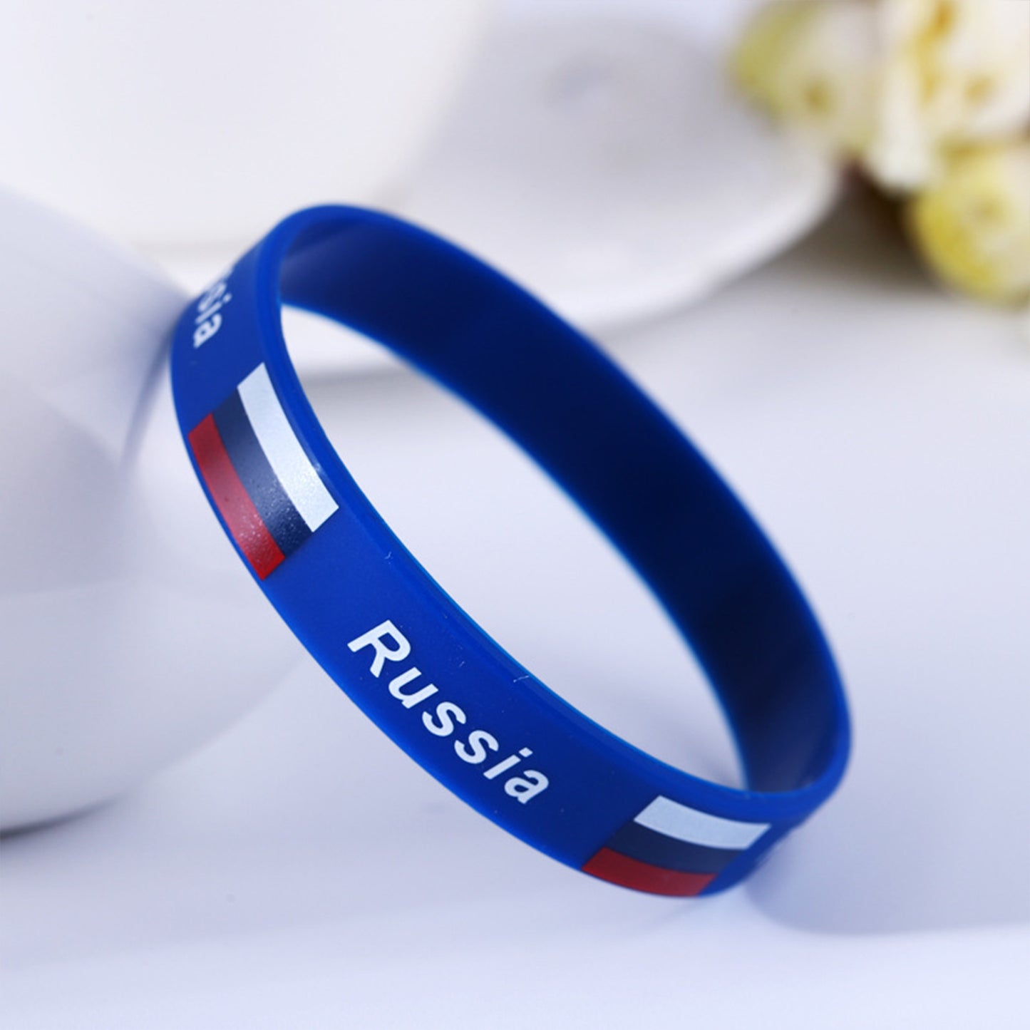 National Flag Silicone Wristband | Premium Embossed Team Colors Bracelet