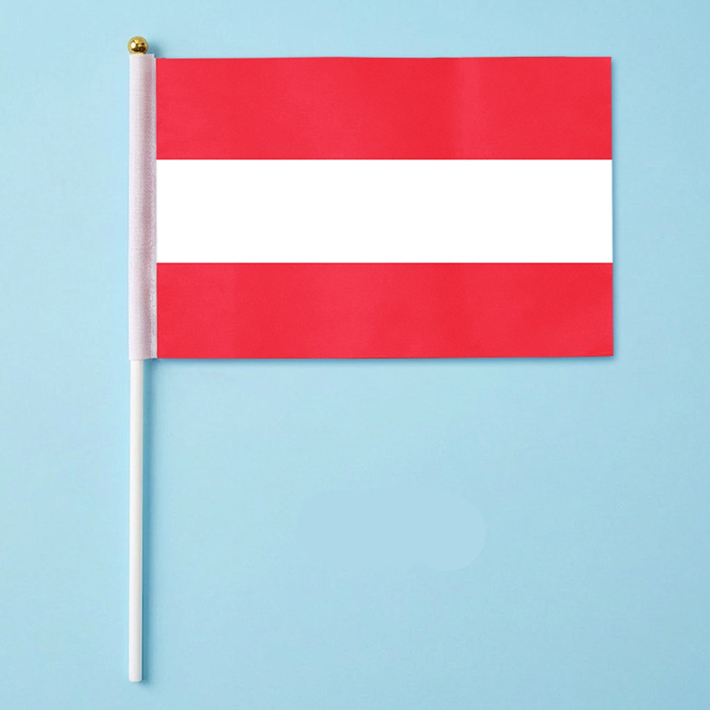 Handheld National Flag with Stick | Small Cheering Banner for Football Fans & World Cup Support (14x21cm)