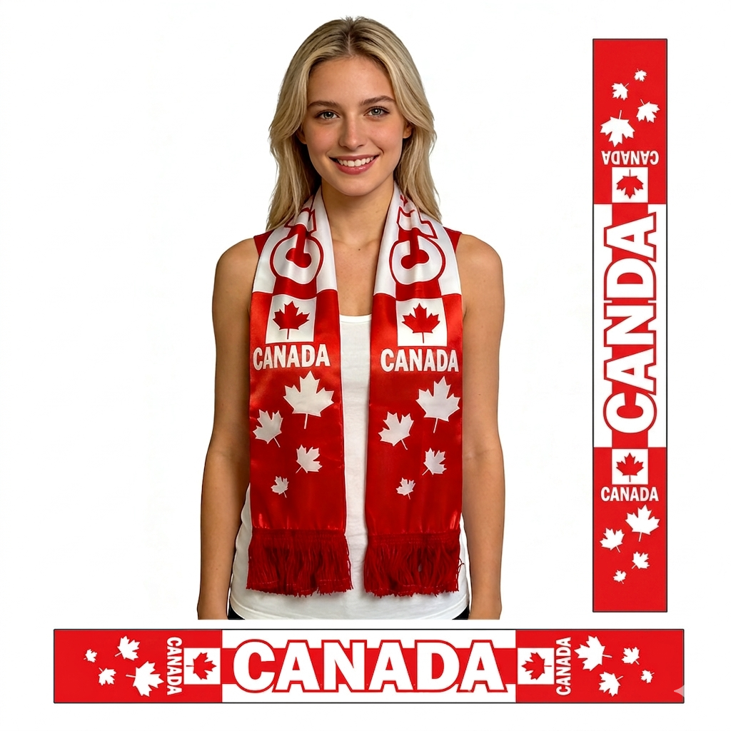 Team Canada 20-Piece Supporters' Kit | Maple Leaf Flag Cape & Game Day Cheer Set