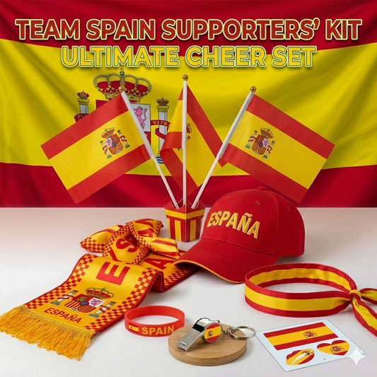 Team Spain Victory Fan Set – 20-Piece Premium "La Roja" Supporters' Mega Bundle