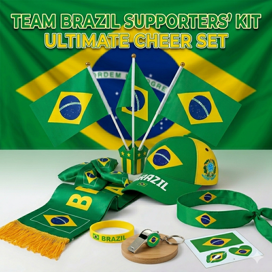 Team Brazil Match-Day Fan Kit – Complete 20-Piece Samba Spirit Supporters' Bundle