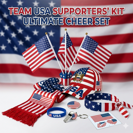 Team USA World Cup Soccer Fan Gear Set – Premium Patriotic Match-Day Supporters' Bundle