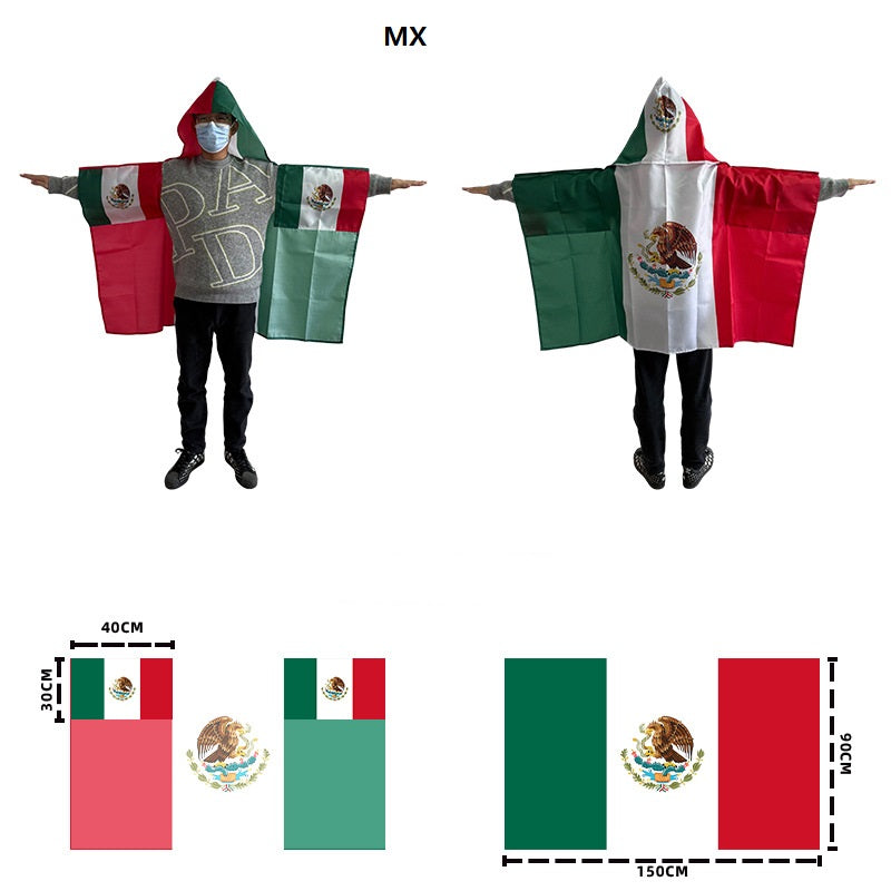 Mexico Fan Celebration Bundle | 20-Pc Match Day Set with Wearable Flag