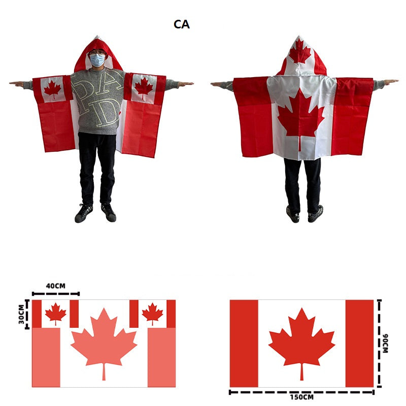 Team Canada 20-Piece Supporters' Kit | Maple Leaf Flag Cape & Game Day Cheer Set